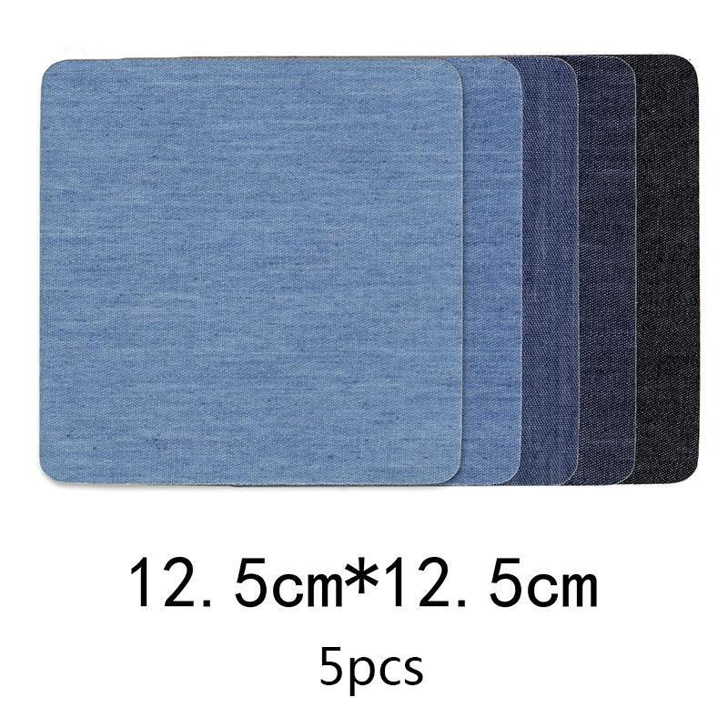 Denim Stücke DIY Bügeln Ellenbogen Flicken Reparatur Hosen Kleidung Flicken Jeans DIY Kleidung Nähen Stoff Rechteckig Oval Klebeflicken Aufkleber