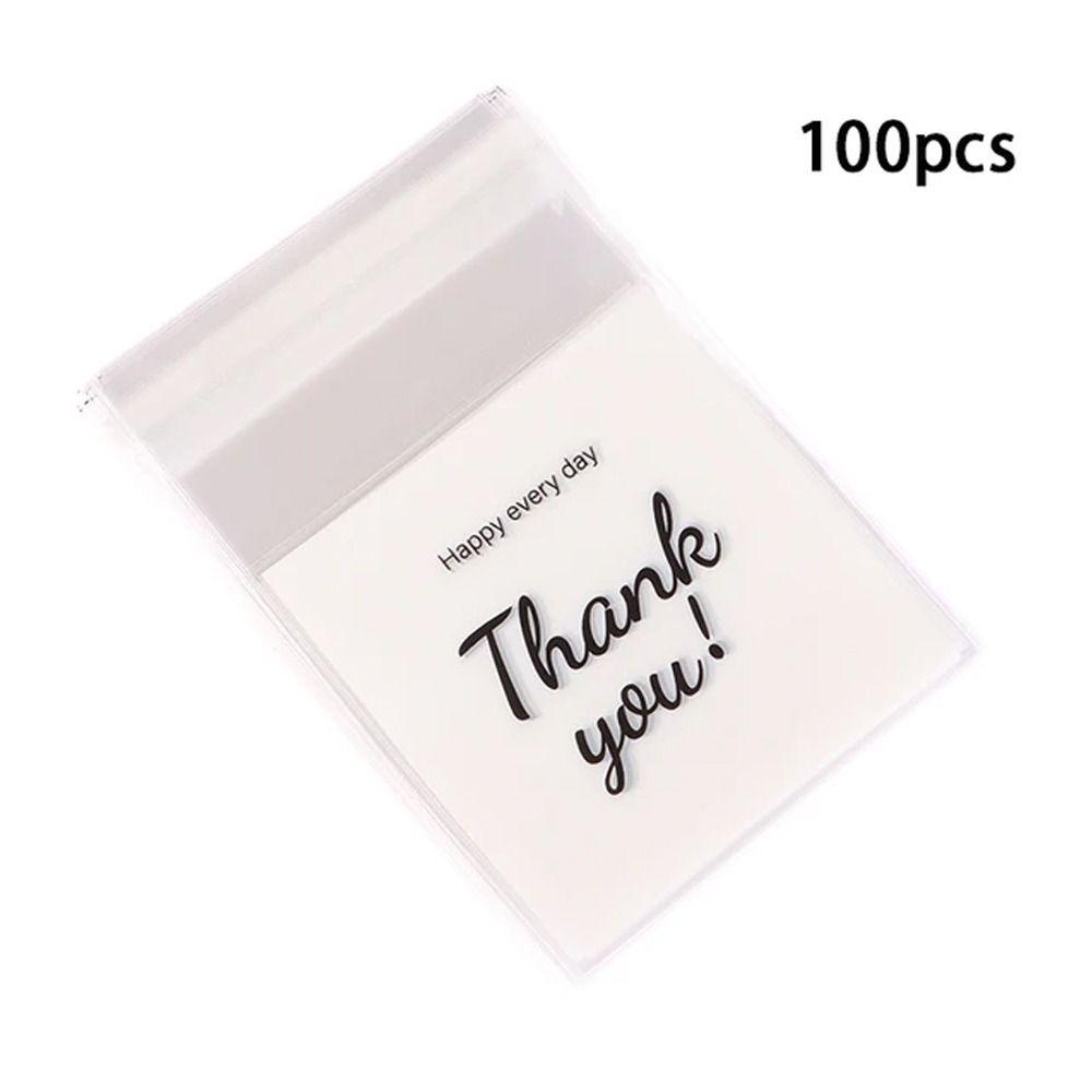 100 Stück transparente Plastiktüten aus Kunststoff, selbstklebend, für Kekse, Süßigkeiten, Spritzbeutel, Geschenktüten für Kinder 7cm