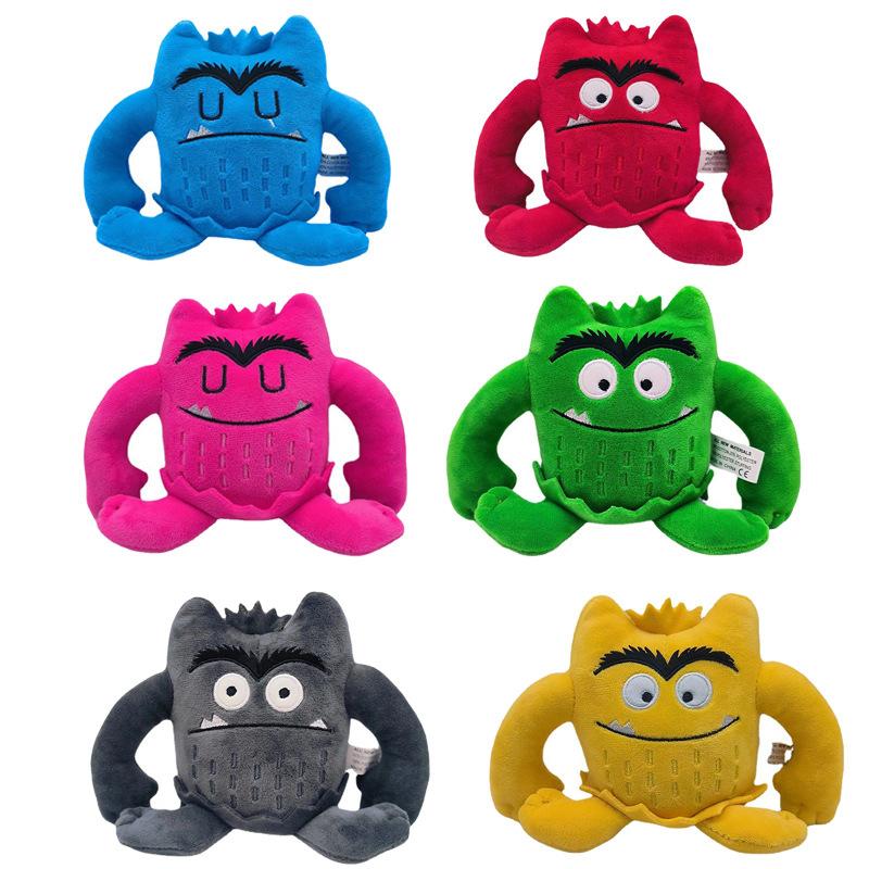 6 Stück Das Farbmonster Plüsch Kawaii Puppe Kinder Monster Farbe Emotion Plüschtier Stofftiere für Kinder Geburtstags-Weihnachtsgeschenke 6Pcs