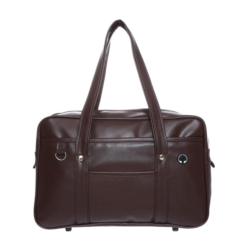 SCIONE College Student Wind Sekundäres Element Anime COS Uniform Tasche Japanische JK Commute Umhängetasche 18 inches kaffeebraun