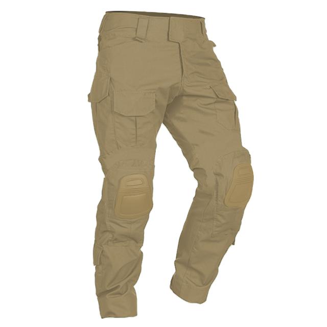 Herren Kampfhose mit Knieschützern, Armee, Militär, Airsoft, taktische Cargo-Sporthose, Tarnung, Multicam, Trekking, Jagdkleidung mit Knie XL