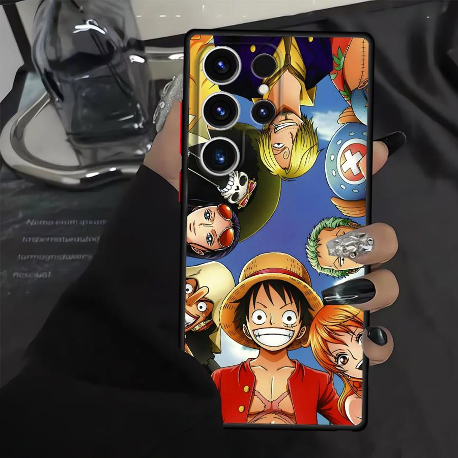 One Piece Captain Luffy Hülle für Samsung Galaxy S21 S9 S24 FE S20 S10 S23 Ultra S25 Edge S22 Plus Rückseite Handyhülle Galaxy S10+