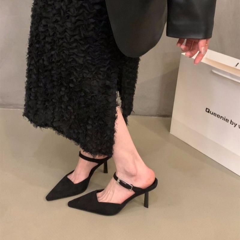 Mode Neu Beliebt Leopard Hausschuhe Schuhe Damen Pantoletten Sandalen Damen Schuhe Slingbacks Mules Damen Hohe Absätze Sandalen Pumps Schuhe 39 schwarz