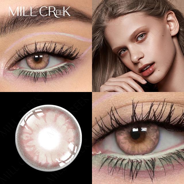 Kontaktlinsen Dioptrien Schöne Pupille Kosmetische linse für Augen Myopie Grad Grün Braun Blau Farbige linsen -8.00 rosa