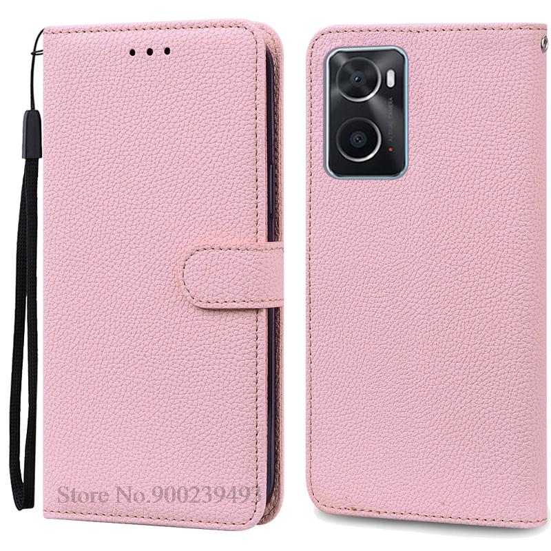 Für OPPO A96 Hülle A36 A76 Leder Brieftasche Flip Case Für Oppo A76 Hülle A 76 96 OppoA76 OppoA96 Handyhülle für Oppo A76 A96 Hülle For OPPO A76 rosa