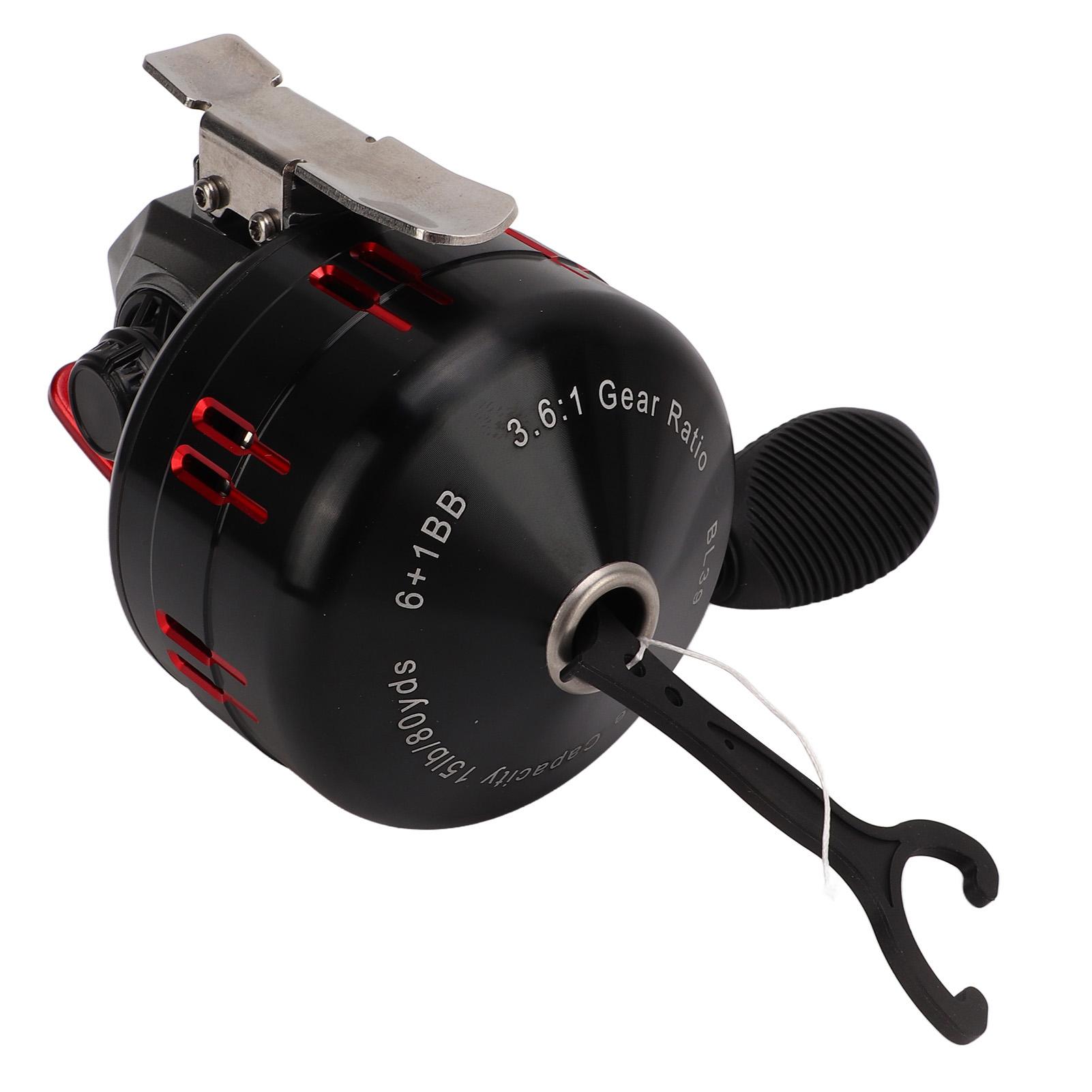 Angelrolle Aluminiumlegierung Metall Rot 3.6:1 getriebe Verhältnis Spinning Baitcasting Spool Angeln