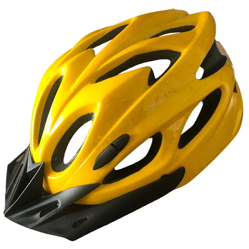 Fahrradhelm, Fahrradhelm, Komfortfutter, leicht, hohl, für Herren und Damen, verstellbar, Reitsicherheit, Kopfschutz, Fahrrad-MTB-Helm, Neu gelb