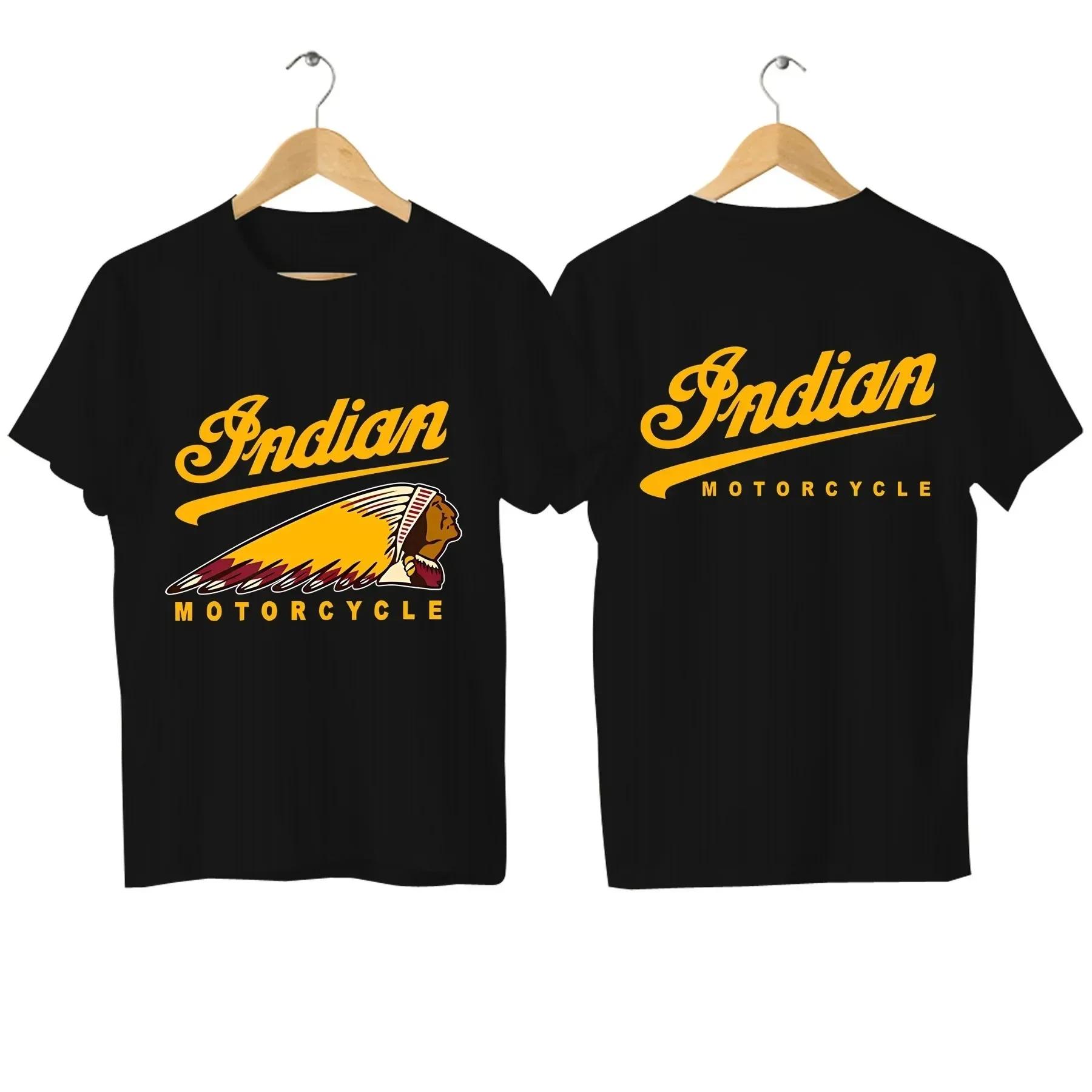 2024 männer T Shirt Casual Indians Motorrad T-shirt Grafik Übergroßen Motorrad Biker Cafe Racer Chopper Vintage Streetwear S-4XL XXL grün