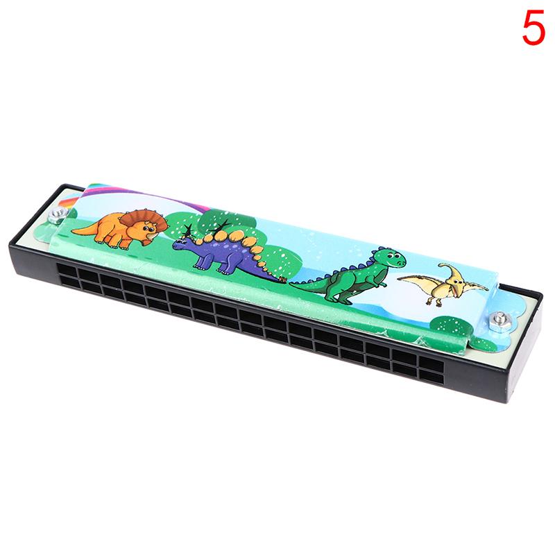 Cartoon 16 Löcher süße Mundharmonika Musikinstrument Kinder Lernspielzeug 5(dinosaur)