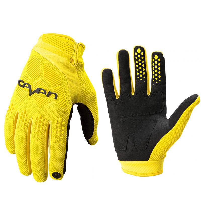 MTB Radfahren Handschuhe Moumtain Bike Winddicht Handschuhe Off Road MTB Motocross Anti-rutsch Motorrad Handschuh L gelb