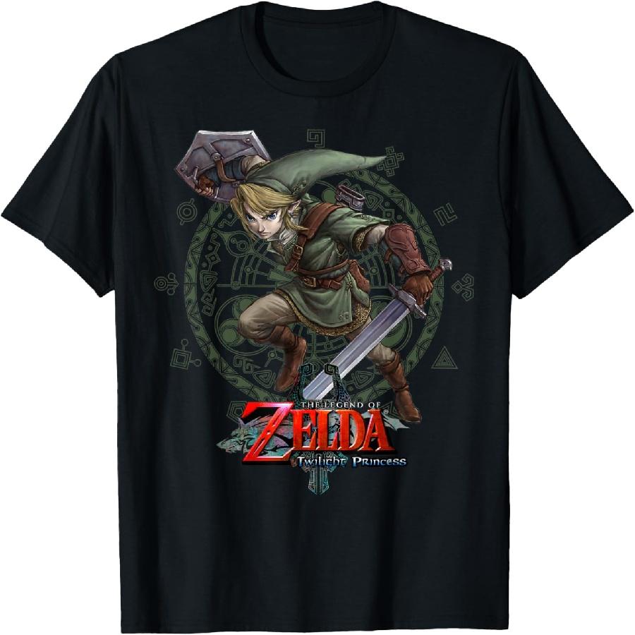 The Legend of Zelda Twilight Princess Link Held von Hyrule T-Shirt M schwarz