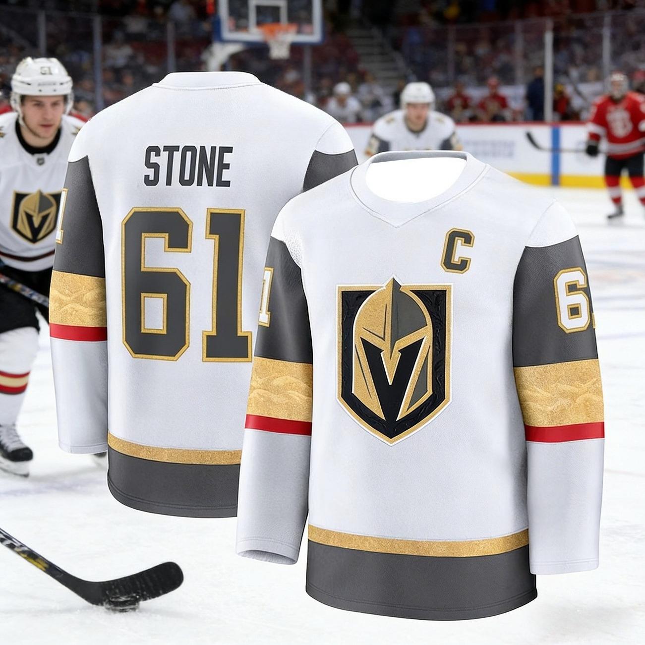 2026 Bestseller Herren Las Vegas Golden Knights Eishockey Trainingsshirt - Atmungsaktiv, Schnelltrocknend Langarmshirt Kinder S white