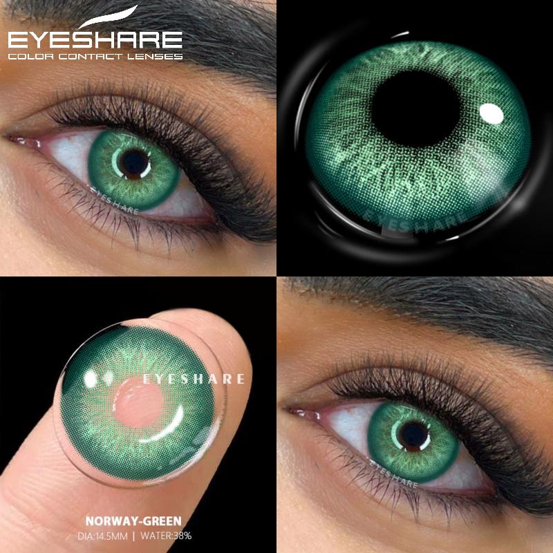 1 Paar farbige Kontaktlinsen für die Augen, graue Pupillen, blaue Augenlinsen, braune Kontaktlinsen, kosmetische grüne Linsen, Jahreslinsen