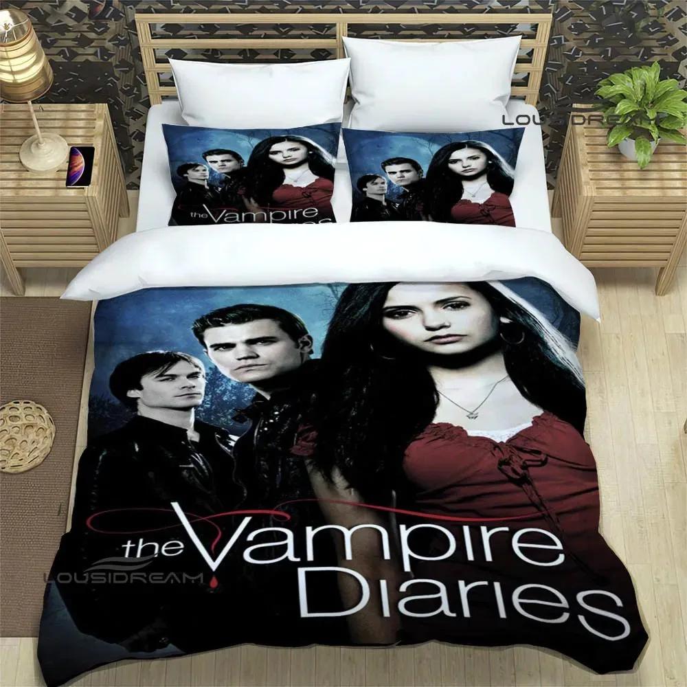 The Vampire Diaries Damon Salvatore Bettwäsche-Sets exquisites Bettwaren-Set Bettbezug Bettdecke Bettwäsche Geburtstagsgeschenk US King(264*228cm)3pcs