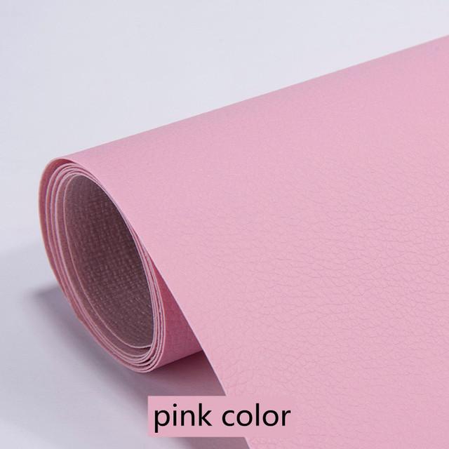 1 Stück selbstklebende Leder-Reparatur-Aufkleber für Autositz, Sofa, Zuhause, Leder-Reparatur, PU-Leder-Aufkleber, DIY-Aufarbeitungs-Patches 25x60cm rosa