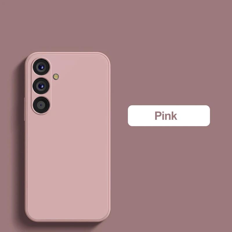 Flüssige Silikonhülle für Samsung Glalaxy A54 A13 A23 A33 A53 A73 A52 A52S A72 5G S23 FE S24 Ultra Plus stoßfeste Schutzhülle For Samsung S23 Ultra rosa