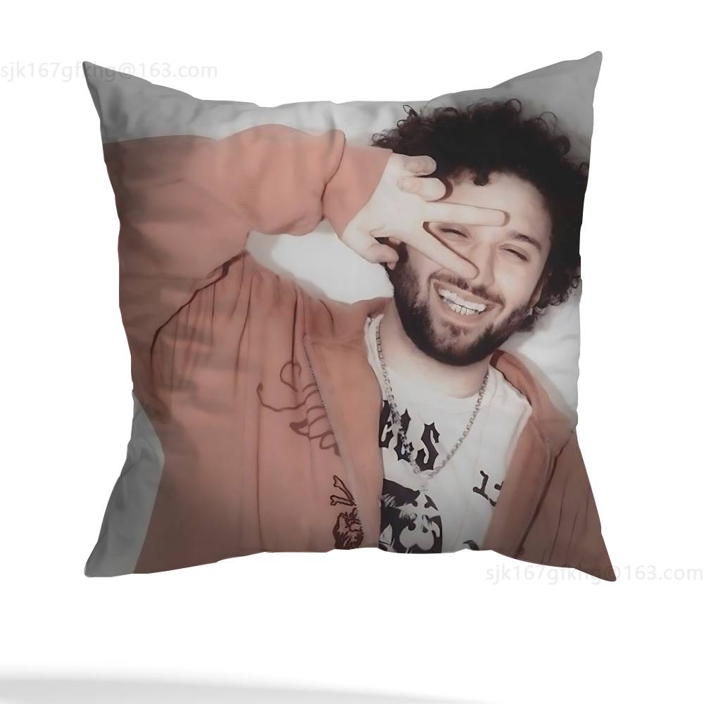 Rapper O-Odetari Kissenbezug Sofa Wohnzimmer Schlafzimmer Kopfteil Rückenlehne Kissen Quadratisches Kissen Nickerchenzeit 16x16Inch