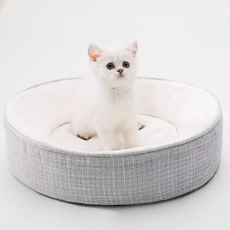 Katzenstreu Vier Jahreszeiten Universal Memory-Schwamm Tiefschlaf Katzenstreu Hundestreu Kleine und Mittelgroße Hunde Teddy Welpe Haustier Katzenbett white
