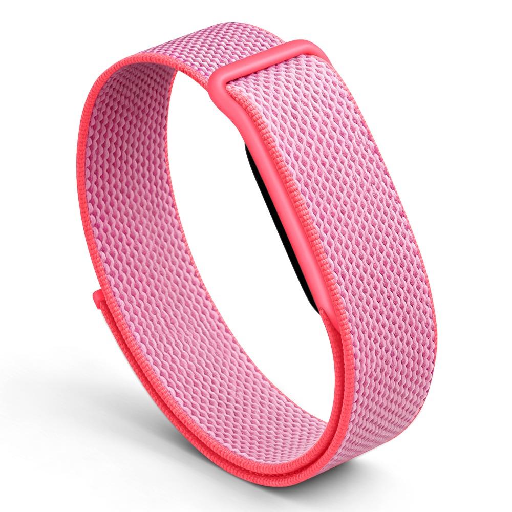 Verstellbares Ersatzarmband Atmungsaktives Sport-Armband für Google Fitbit Air Fitness-Tracker dunkel rosa