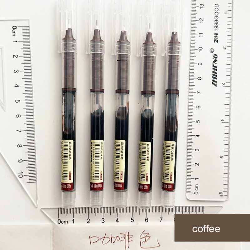 0,5 mm Schnelltrocknend Große Kapazität Glatte Rollerballstifte Gelstift Nadelspitze Feine Linie Schreiben Schul- & Bürobedarf 1pc kaffeebraun