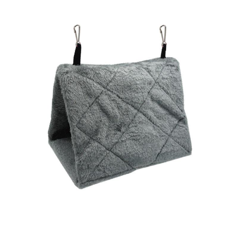 Warme Vogel Papageienkäfige Haustier Vogel Hängematte Hängezelt Bett für Vogelschlaf Vogelkäfig Dekorationszubehör Vogelhaus Vogelnest 24x15x18cm graue