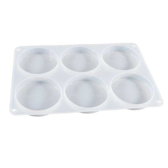 Silikonharzformen für Epoxidharz, große, runde Form mit 6 Hohlräumen, tiefe Epoxidharz-Gussform für Untersetzer, Heimwerkerarbeiten, Basteln, Holzeinlagen, Backen