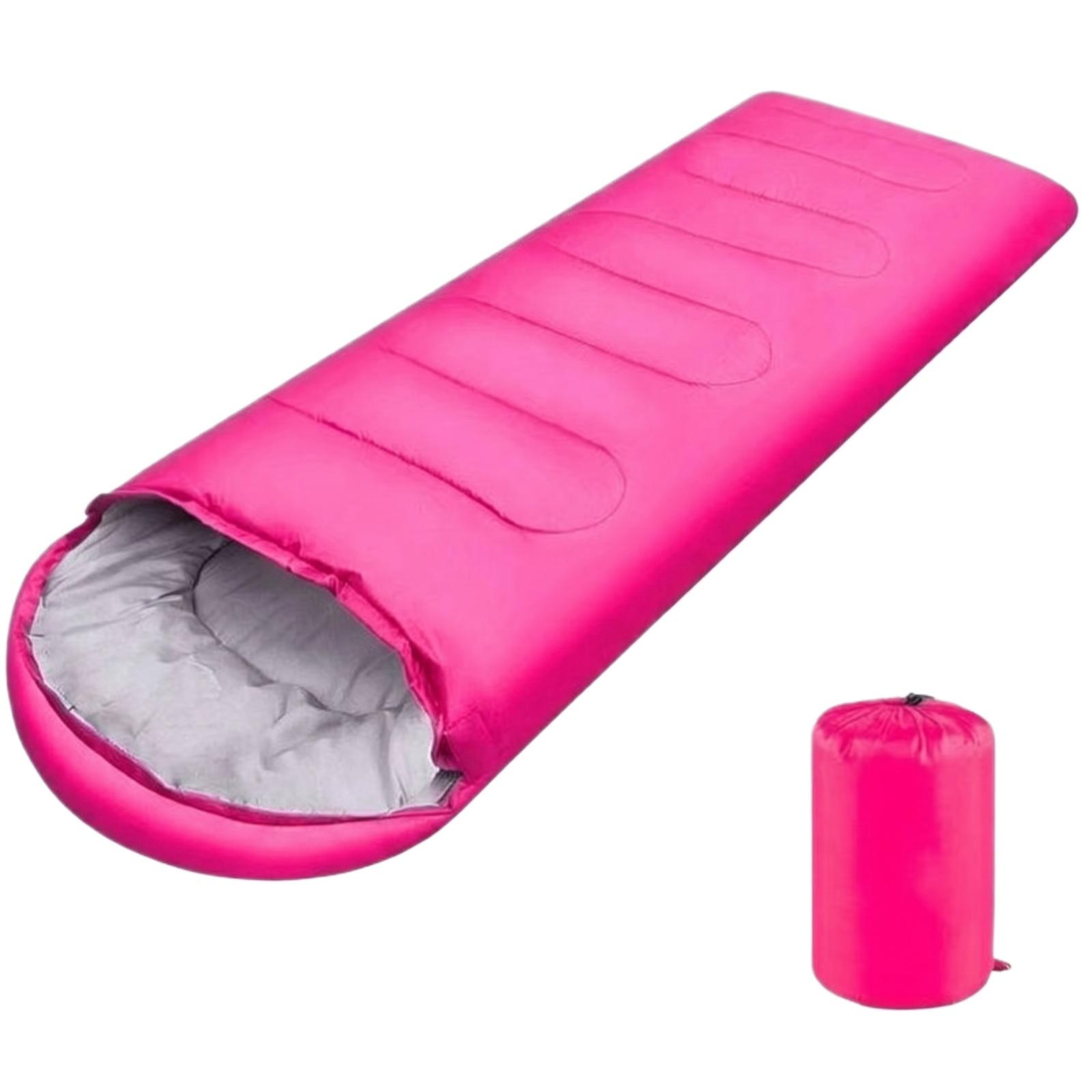 Umschlag-Schlafsack für Outdoor-Camping Verdickter warmer Baumwoll-Innenbezug Tragbarer Erwachsenen-Schlafsack mit Kompressionssack für Wandern Reisen Rucksacktouren One Size