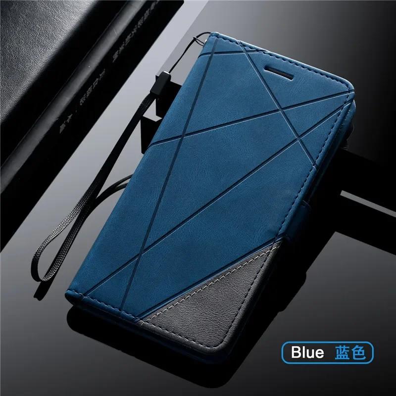 Flip Magnetische Lederhülle für Samsung Galaxy Xcover7 XCover 7 SM-G556B/DS G556BU1 X Cover 7 Coque Brieftasche Ständer Handyhüllen for Galaxy Xcover 7 blau