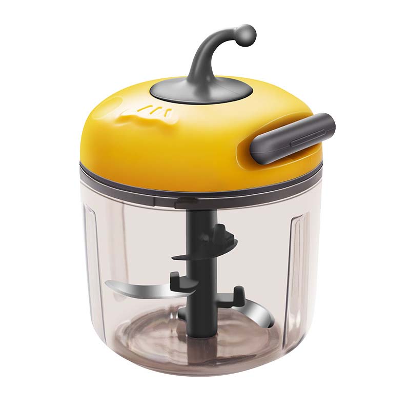 Knoblauchmasher ziehen Knoblauch Masher Haushalt Knoblauch gehackt Ingwer Chopper Werkzeug Küche Shredder Mini Hilfsnahrung Brecher Maschine Fleisch Shredder Werkzeuge gelb