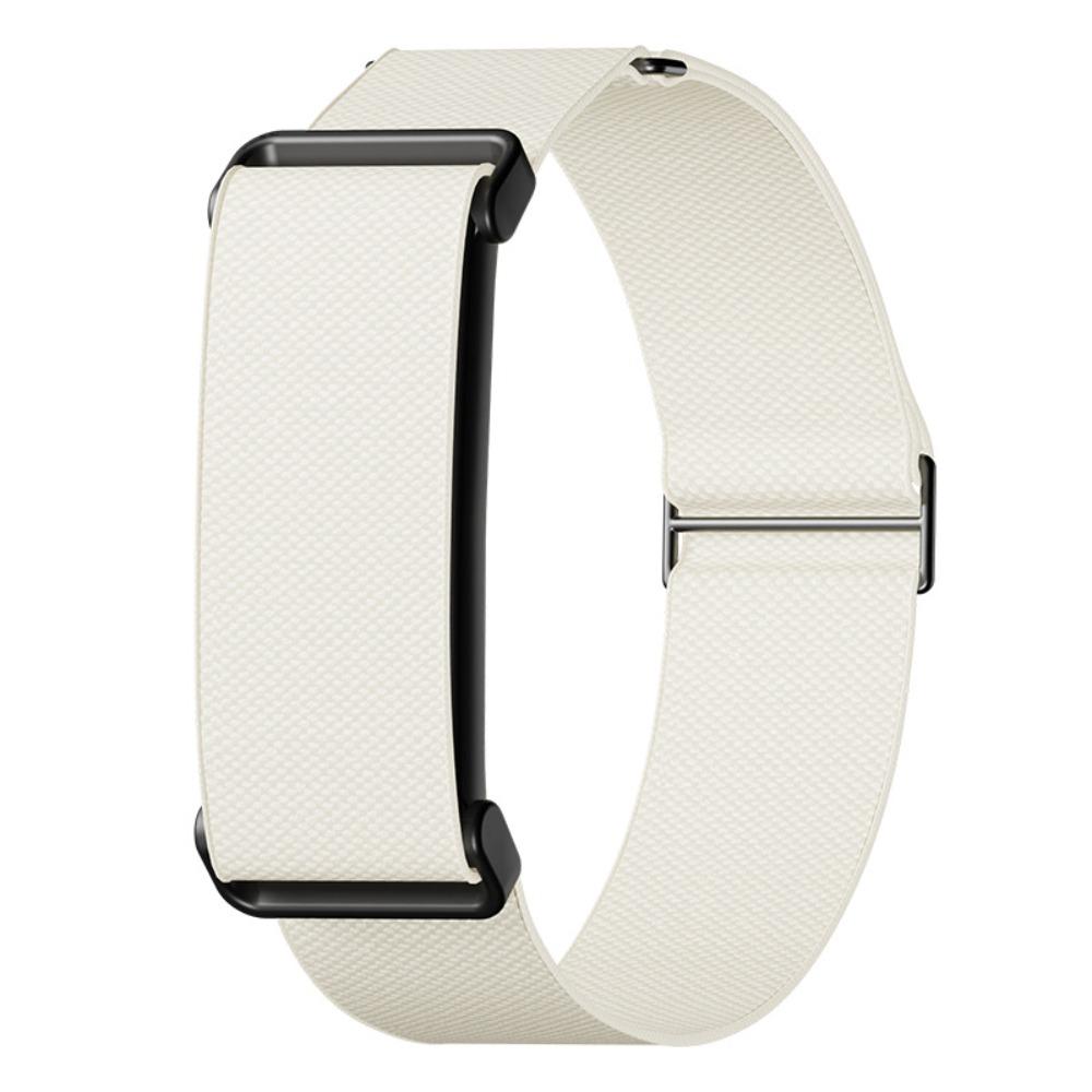 Verstellbares Sportband Elastisches Bizepsband Ersatz-Armband für Google Fitbit Air für Damen Herren 40cm beige