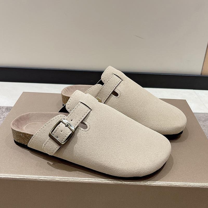 Damen Wildleder Clogs Hausschuhe Klassische Herren Pantoletten Sommer Kork Clogs Hausschuhe Outdoor Rutschfeste Strand Hausschuhe 38 beige
