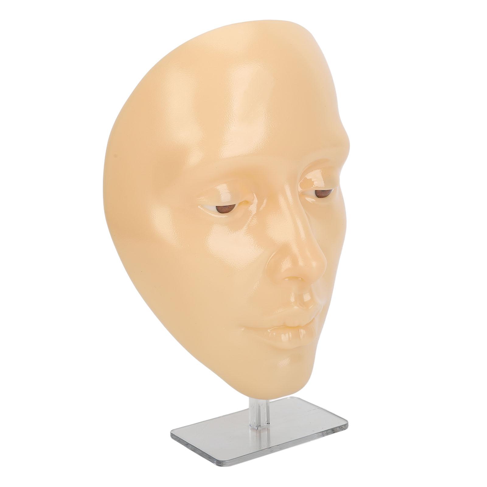 Make-up Übungsgesicht 5D Silikon Mannequin Gesicht für Augen Make-up Anfänger mit 20ml Make-up gelb