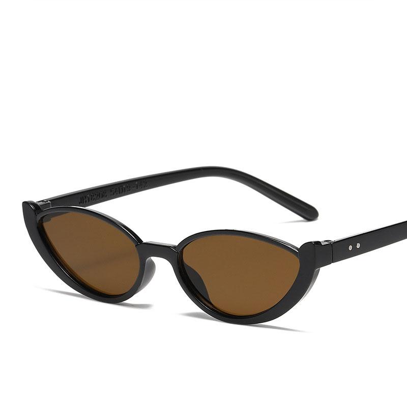 Damen Neue kleine Katzenaugen-Sonnenbrille Damen Herren Trendy Vintage Sonnenbrillen Brillen Autofahren Radfahren Sonnenbrillen Halbrahmen Sonnenbrille