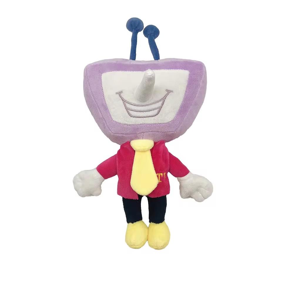 Neue Cartoon-Figur TV-Puppen Deltarune Spamton Tenna Plüschtiere Delta Rune Plüsch Kris Tenna Delta Rune Spielzeug Fans Weihnachtsgeschenke (As shown-14000)- gray