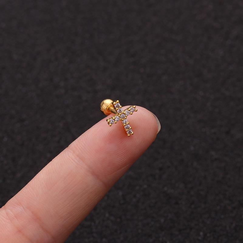 1 Stück Damenmode Helix Piercing Tragus Ohrstecker Conch Piercing Ohrring Ohrstecker Gold/5