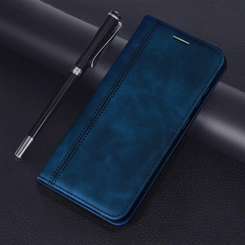 Luxus Leder Brieftasche Flip Telefon Fall Für Samsung Galaxy S23 Ultra S22 S21 S20 FE Plus A04S A14 A24 A34 A54 a23 A33 A53 A13 A22 A32 A52 A72 Soft Cover For Samsung S21 Plus blau