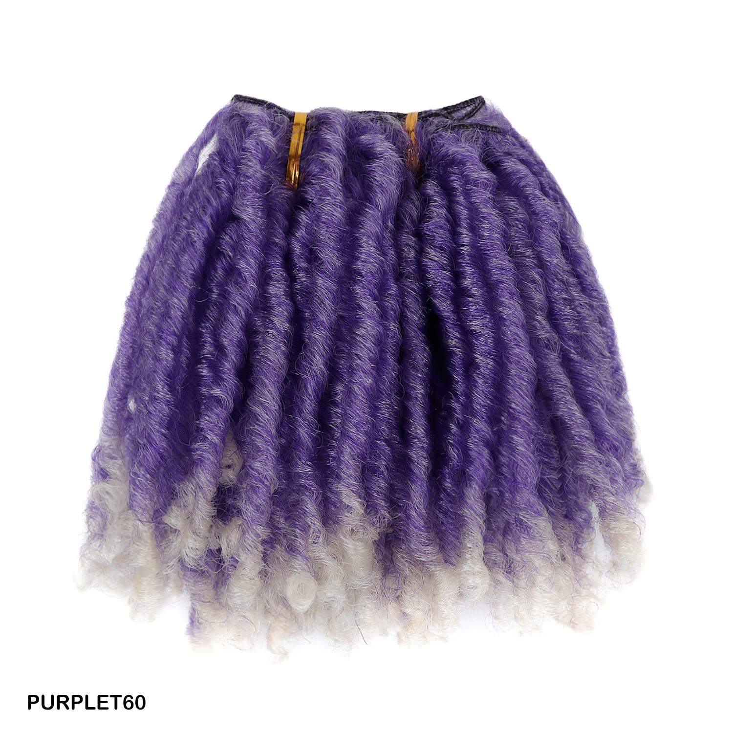 Geflochtene federnde Dreadlock Haarweft Afro Schwarz Kurze Federlocken-Dread-Weft Für DIY-Pferdeschwänze Topper Haarverlängerung Perücken Synthetische Bündel
