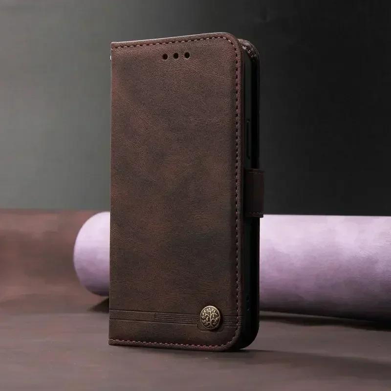 Klapphülle Leder Geldbörse Funda für Xiaomi 17T Pro 5G 2026 Buchhülle 360 Schutz Handyhalter Schale Xiaomi 17 T T17 Xiaomi17T Case & Strap&Xiaomi 17T braun