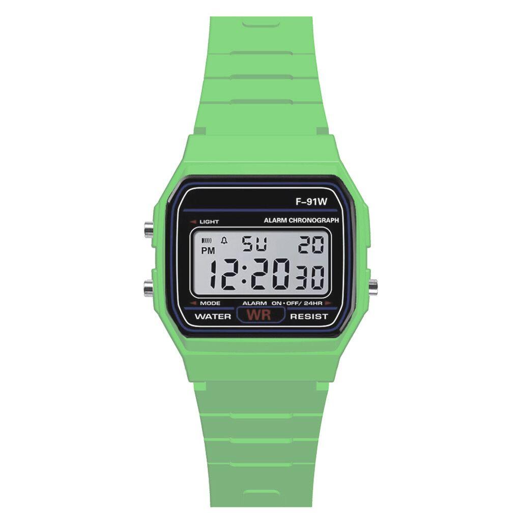 Luxuriöse Herren-Armbanduhr, analog, digital, Militär, Sport, LED, wasserdicht grün