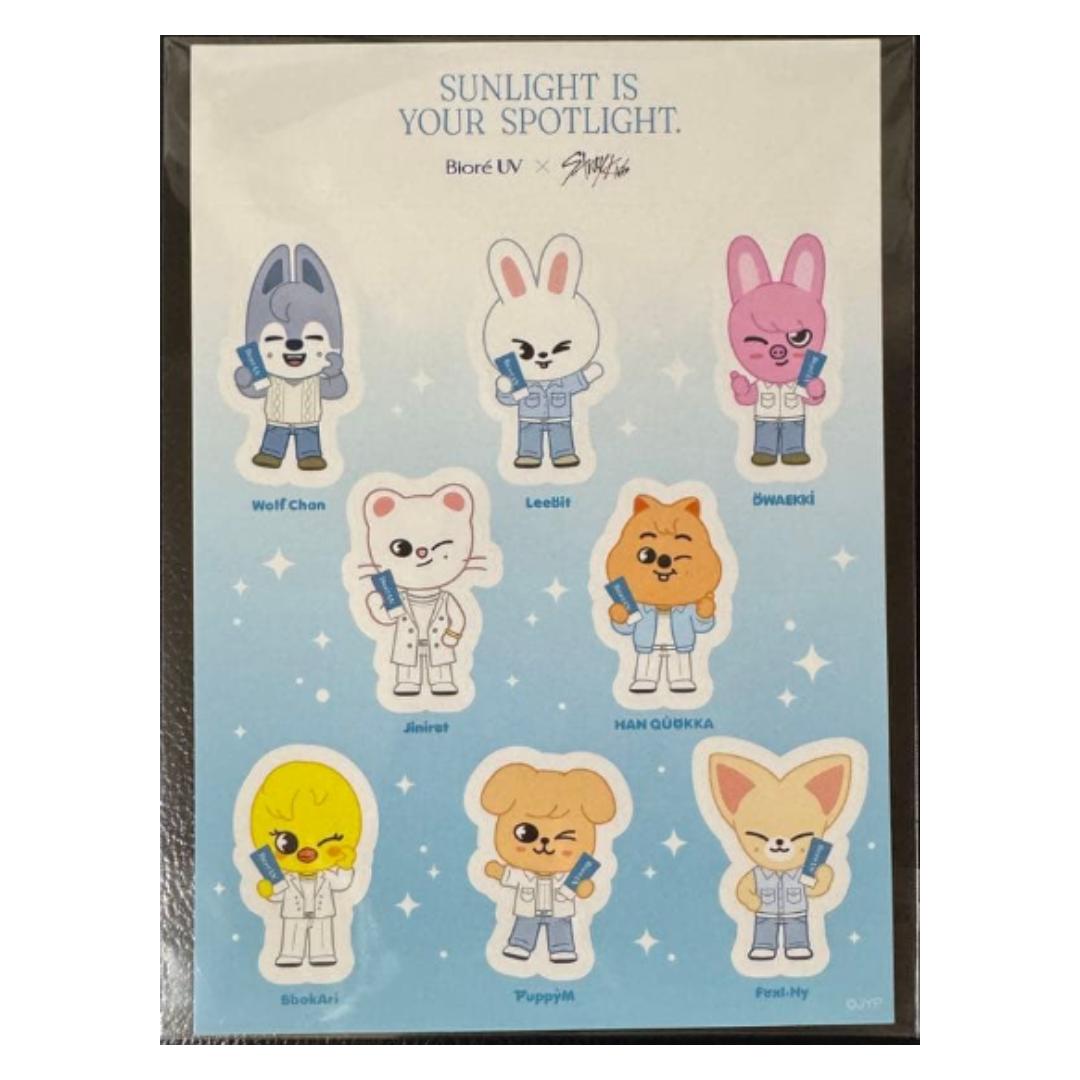 KAO Biore UV Aqua Rich / STRAY KIDS SKZOO Paket Sonnencreme Sticker(No Sunscreen)Sticker gray