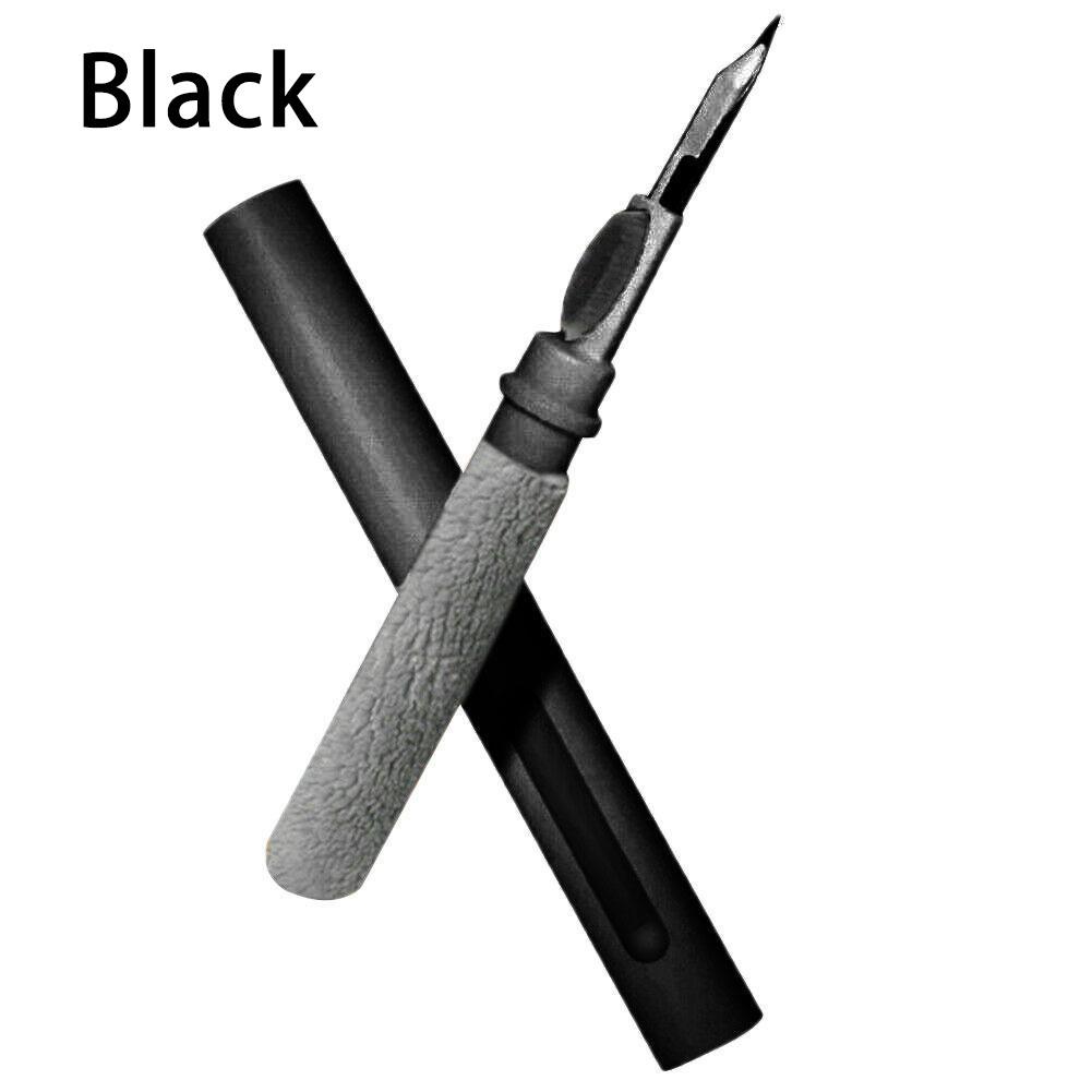 Bluetooth-Ohrhörer-Reinigungsstift für Air-Pods, Air-Pods Pro 1 2, tragbares 3-in-1-Reinigungswerkzeug-Set für kabellose Kopfhörergehäuse, Reinigungsbürste schwarz