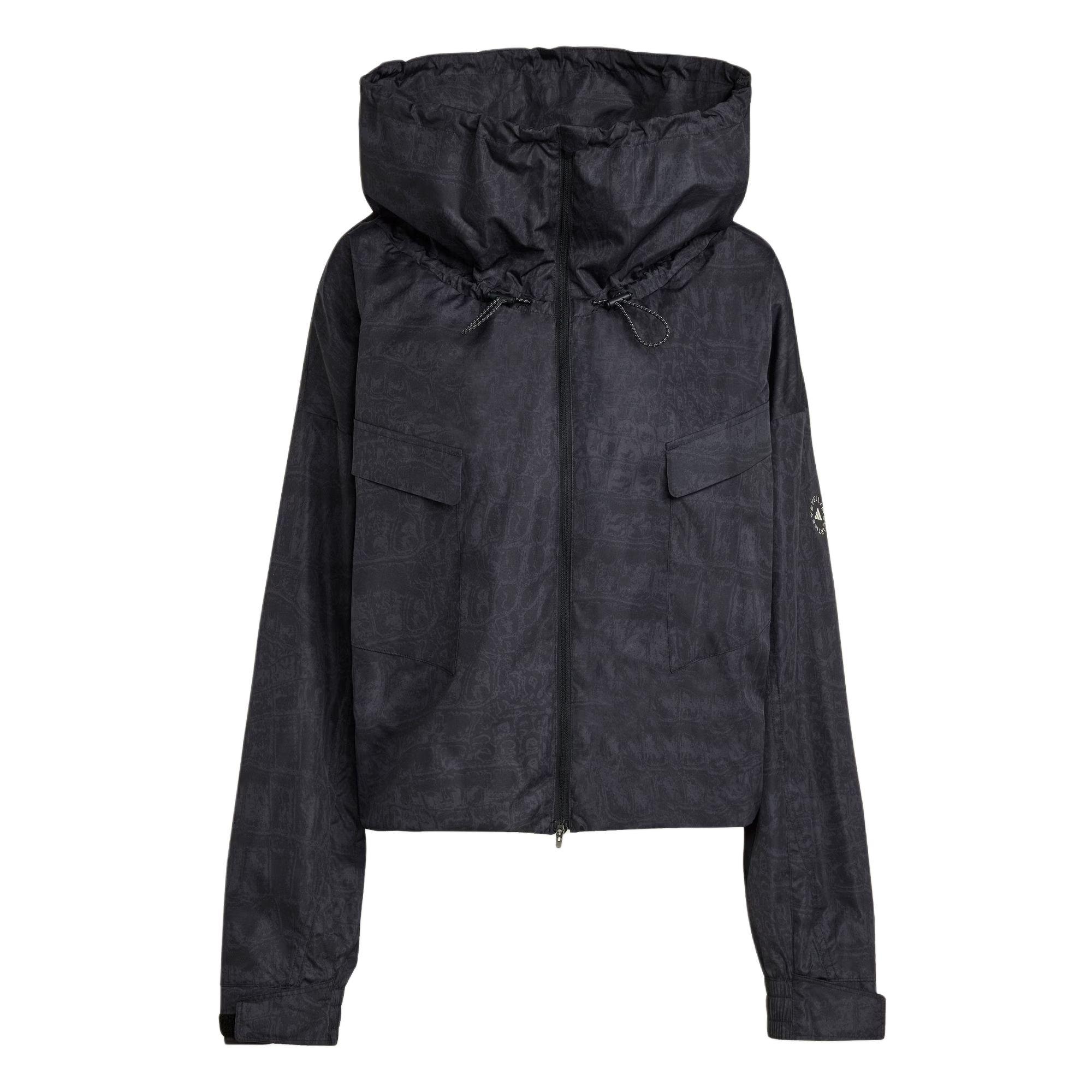 Adidas Stella McCartney bedruckte Trainingsjacke, lockere und bequeme Langarmjacke mit Reißverschluss, Damenjacke JV7035 XS