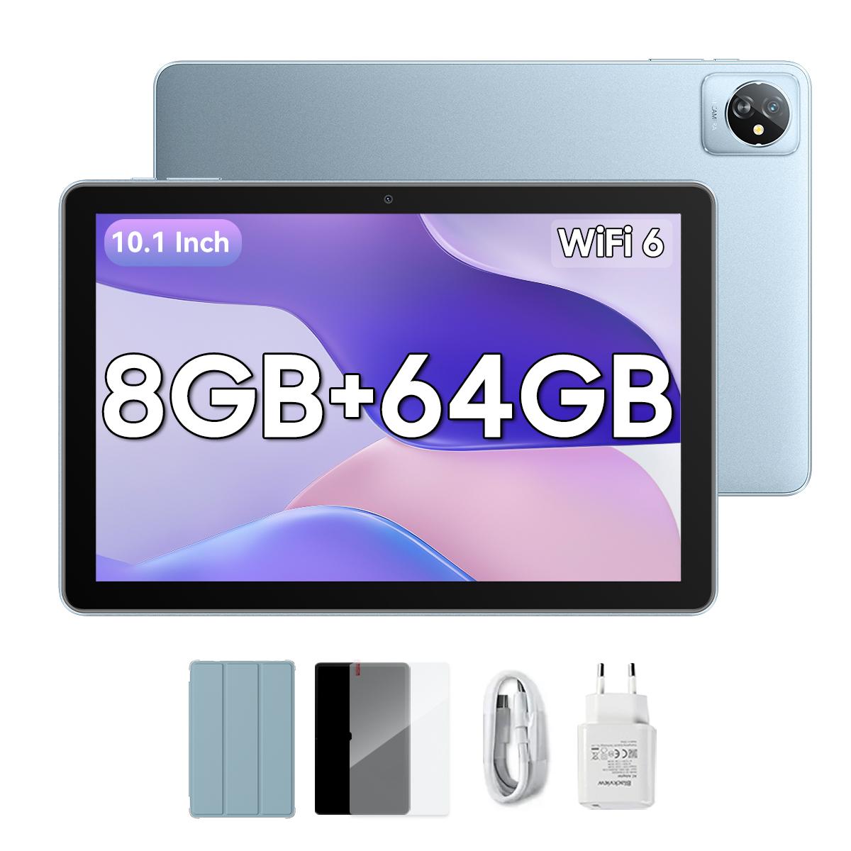 Blackview Tab 70 WiFi 10,1 Zoll 6580mAh Android-Tablet 8GB+64GB Speicher only tablet blau