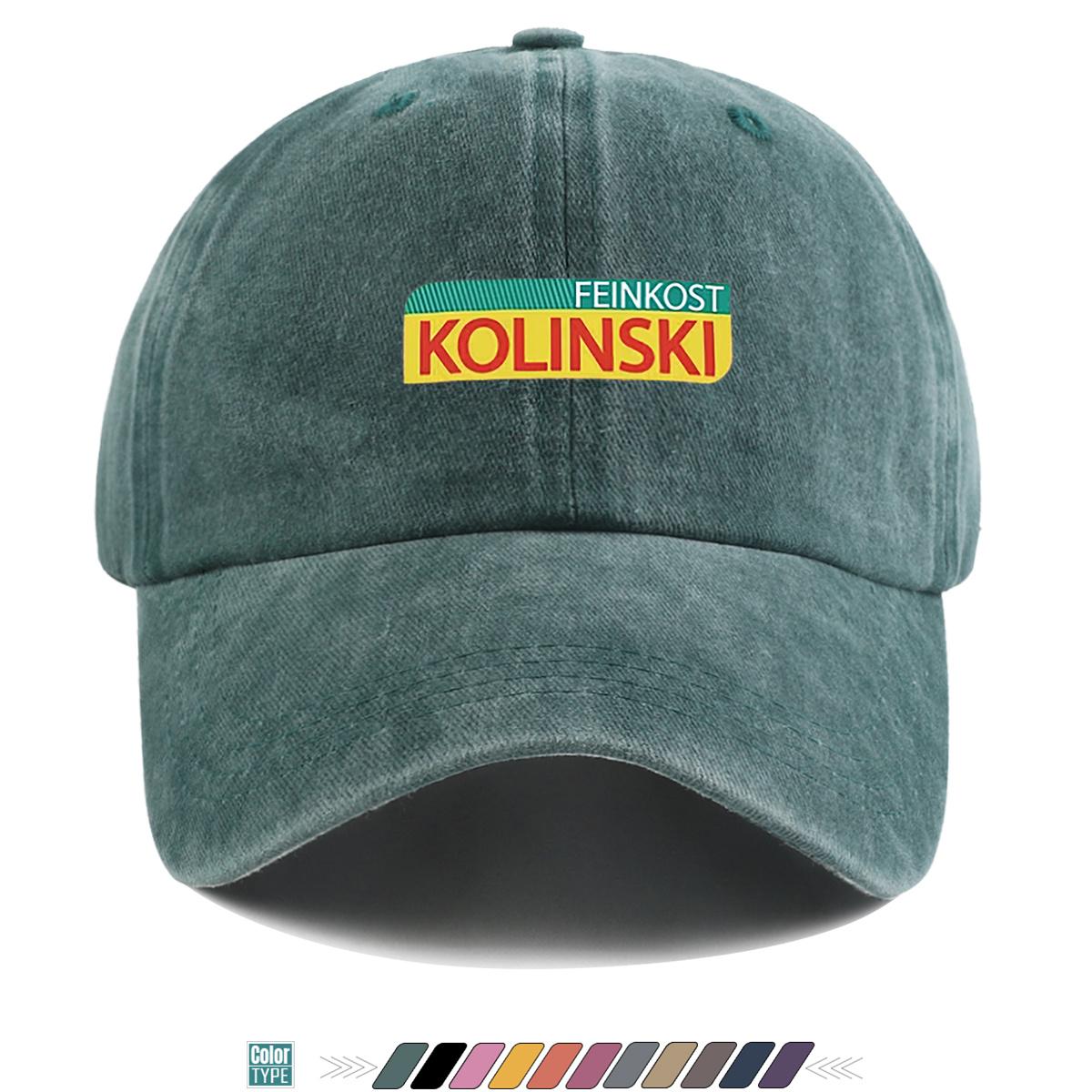 pc FEINKOST KOLINSKI Bedruckte Baseballkappe Modisches Buchstabenmuster Design Einfacher Vintage-Stil Snapback-Hut Unisex Verstell 1pc