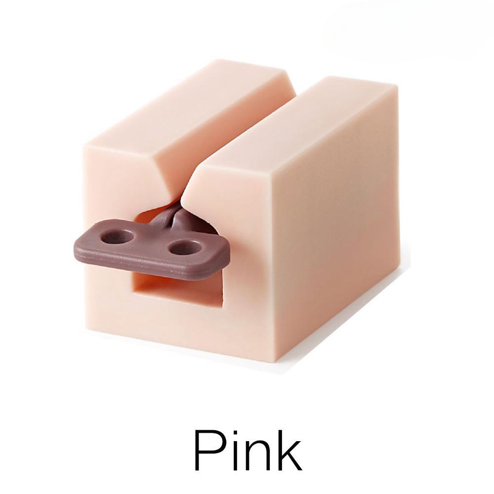 Manuelle Zahnpastapresse, Artefaktpresse, zum Aufstecken, für den Haushalt, Zahnpastagerät, Tubenpresse, Badezimmerzubehör rosa