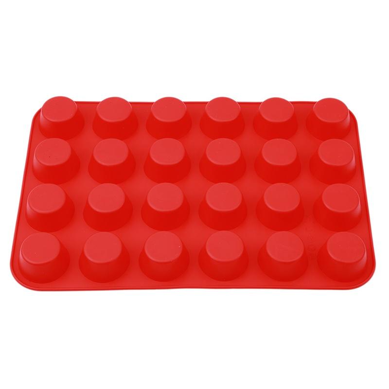 Muffin- und Cupcake-Backformen-Set Blue Top Home Kitchen Gummischalen und -formen – plus kostenloses Rezept-EBook rot