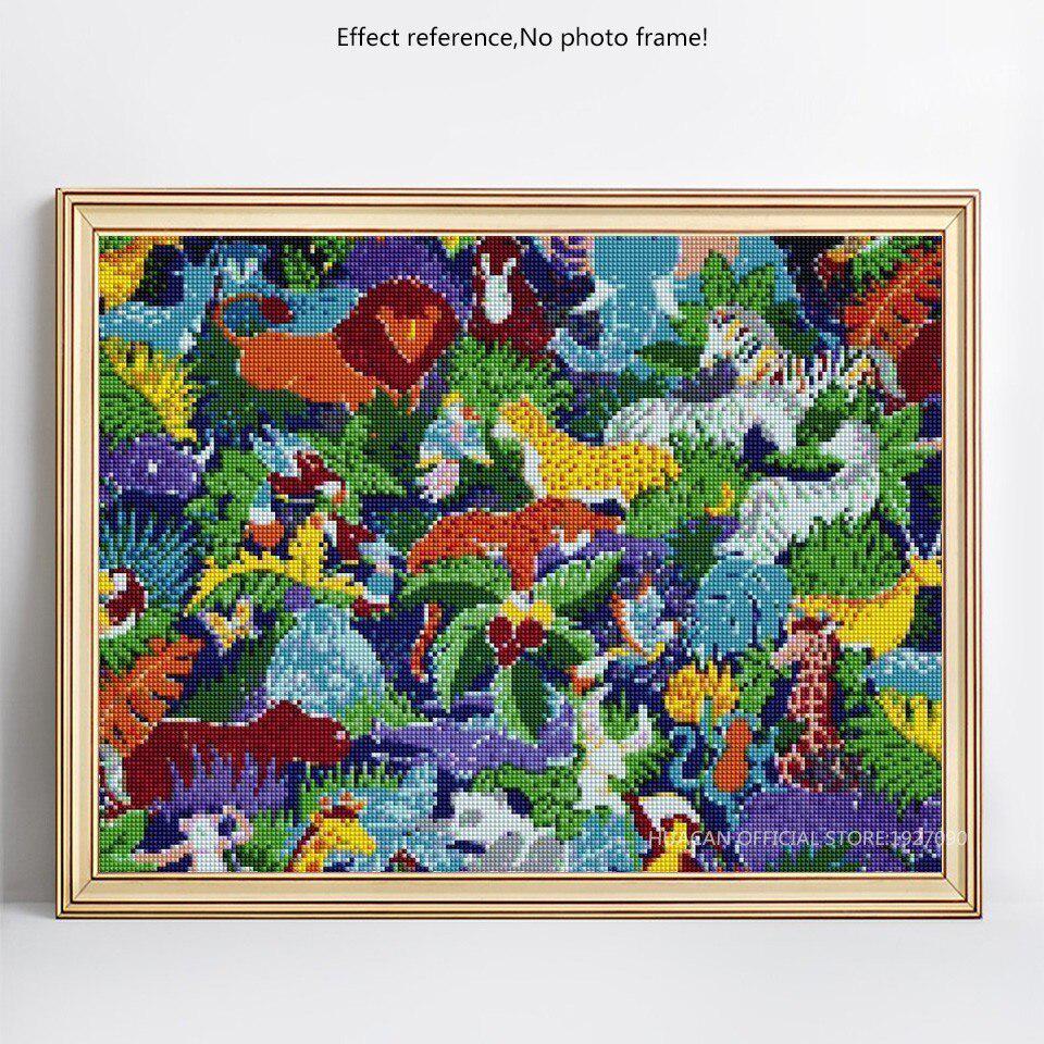 Diamant-Malerei, Tier-Diamant-Stickerei, vollständige Darstellung, Handarbeit, Strasssteine 20X30CM