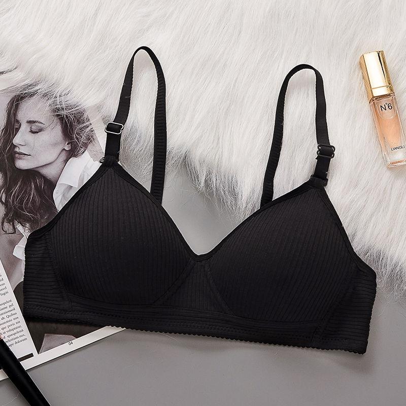 High-School-Studenten, reine Baumwolle, Damenunterwäsche, Student-Mädchen-BH, Entwicklungs-dünner, ringförmiger, geraffter BH ohne Stahl 36/80B