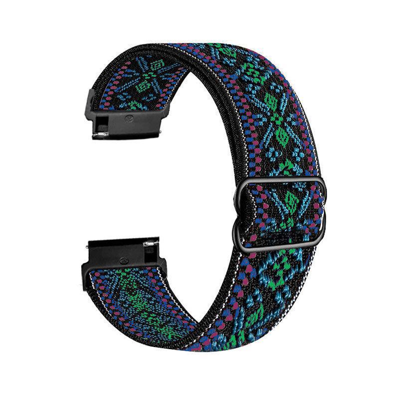 Verstellbares Uhrenarmband aus gewebtem Nylon – Kompatibel mit 18/20/22 mm Huami & Versa 2 Versa3/4/sense/sense2