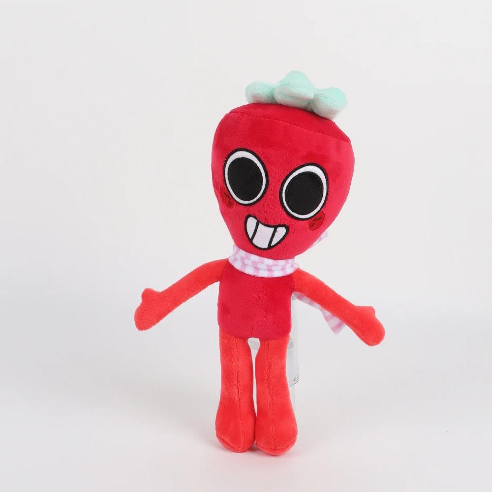 Dandy's World Plüschtiere Horrorspiel Dandys World Plushie Anime Goob Pebble Gefüllte Puppen Dekoration Kissen Weihnachtsgeschenke rot